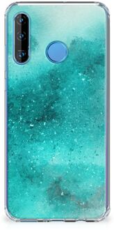 B2Ctelecom Huawei P30 Lite Back Cover Painting Blue