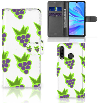 B2Ctelecom Huawei P30 Lite Book Cover Hoesje Druiven