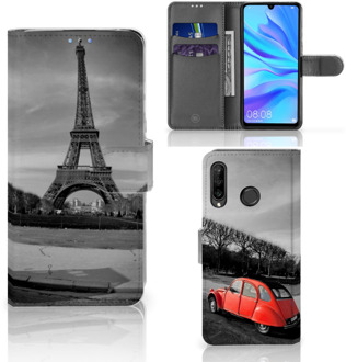 B2Ctelecom Huawei P30 Lite Book Cover Hoesje Eiffeltoren