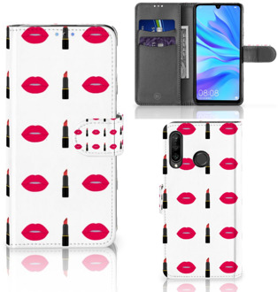 B2Ctelecom Huawei P30 Lite Bookcase Hoesje Design Lipstick Kiss