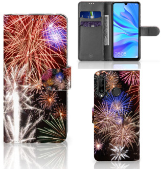 B2Ctelecom Huawei P30 Lite Bookcase Hoesje Design Vuurwerk