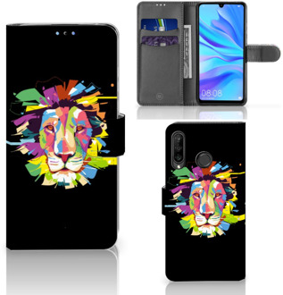 B2Ctelecom Huawei P30 Lite Bookcase Hoesje Lion Color