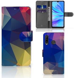 B2Ctelecom Huawei P30 Lite Bookcase Hoesje Polygon Dark