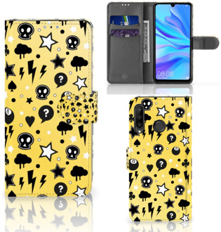 B2Ctelecom Huawei P30 Lite Bookcase Hoesje Punk Yellow