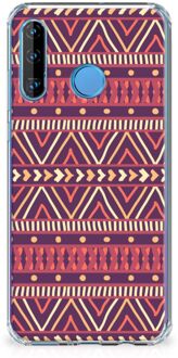 B2Ctelecom Huawei P30 Lite Doorzichtige Silicone Hoesje Aztec Purple