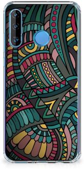 B2Ctelecom Huawei P30 Lite Doorzichtige Silicone Hoesje Aztec