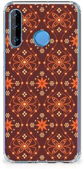 B2Ctelecom Huawei P30 Lite Doorzichtige Silicone Hoesje Batik Brown