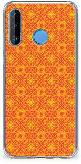 B2Ctelecom Huawei P30 Lite Doorzichtige Silicone Hoesje Batik Orange