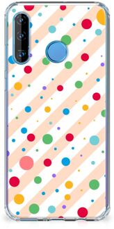 B2Ctelecom Huawei P30 Lite Doorzichtige Silicone Hoesje Dots