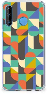 B2Ctelecom Huawei P30 Lite Doorzichtige Silicone Hoesje Funky Retro