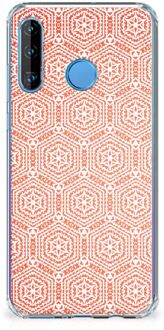 B2Ctelecom Huawei P30 Lite Doorzichtige Silicone Hoesje Pattern Orange