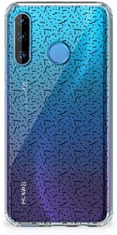 B2Ctelecom Huawei P30 Lite Doorzichtige Silicone Hoesje Stripes Dots