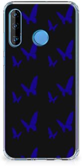 B2Ctelecom Huawei P30 Lite Doorzichtige Silicone Hoesje Vlinder Patroon