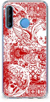 B2Ctelecom Huawei P30 Lite Extreme Case Angel Skull Red