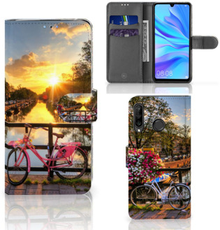 B2Ctelecom Huawei P30 Lite Flip Case Amsterdamse Grachten