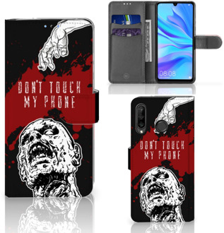 B2Ctelecom Huawei P30 Lite Flip Case Design Zombie Blood