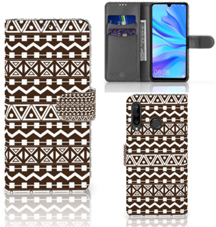 B2Ctelecom Huawei P30 Lite Flip Cover Aztec Brown