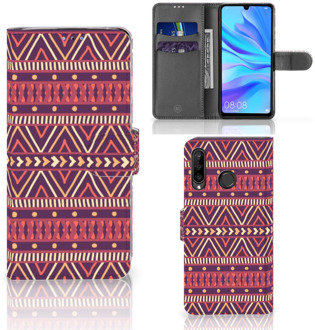 B2Ctelecom Huawei P30 Lite Flip Cover Aztec Purple