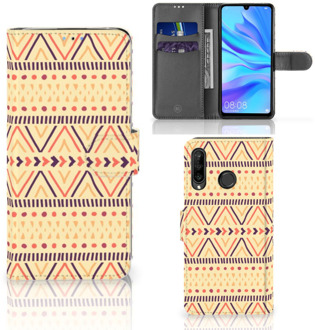 B2Ctelecom Huawei P30 Lite Flip Cover Aztec Yellow