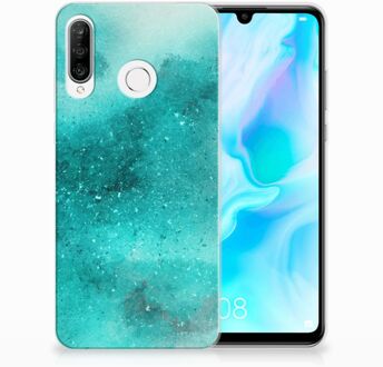 B2Ctelecom Huawei P30 Lite Hoesje TPU Painting Blue