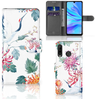 B2Ctelecom Huawei P30 Lite Smartphone hoesje Bird Flowers