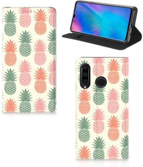 B2Ctelecom Huawei P30 Lite Standcase Hoesje Design Ananas