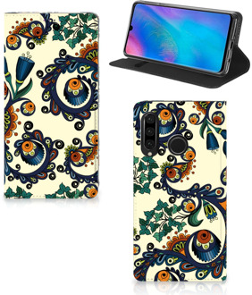 B2Ctelecom Huawei P30 Lite Standcase Hoesje Design Barok Flower