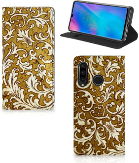 B2Ctelecom Huawei P30 Lite Standcase Hoesje Design Barok Goud