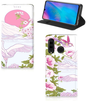 B2Ctelecom Huawei P30 Lite Standcase Hoesje Design Bird Standing