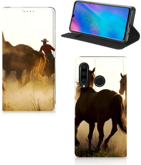 B2Ctelecom Huawei P30 Lite Standcase Hoesje Design Cowboy