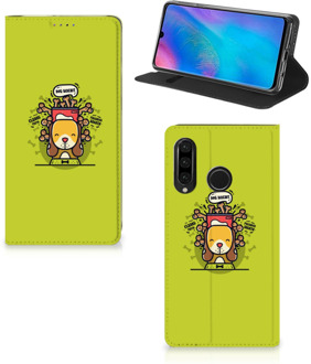 B2Ctelecom Huawei P30 Lite Standcase Hoesje Design Doggy Biscuit