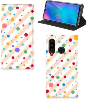 B2Ctelecom Huawei P30 Lite Standcase Hoesje Design Dots