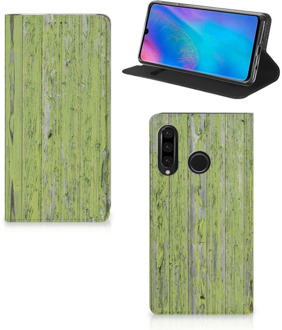 B2Ctelecom Huawei P30 Lite Standcase Hoesje Design Green Wood