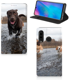 B2Ctelecom Huawei P30 Lite Standcase Hoesje Design Honden