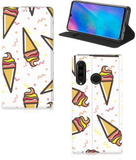 B2Ctelecom Huawei P30 Lite Standcase Hoesje Design Icecream