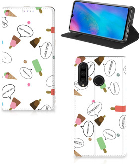 B2Ctelecom Huawei P30 Lite Standcase Hoesje Design IJsjes