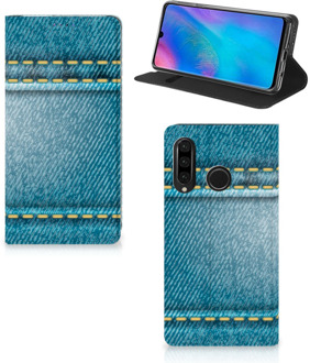 B2Ctelecom Huawei P30 Lite Standcase Hoesje Design Jeans