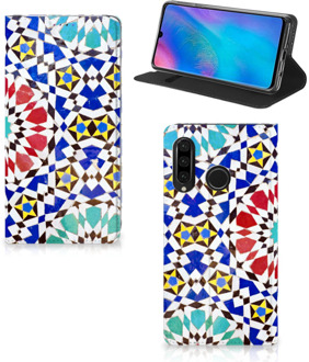 B2Ctelecom Huawei P30 Lite Standcase Hoesje Design Mozaïek