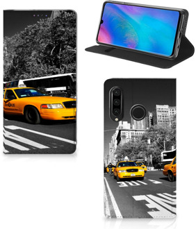 B2Ctelecom Huawei P30 Lite Standcase Hoesje Design New York Taxi