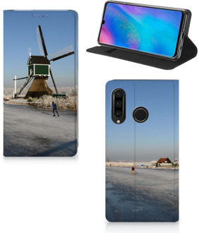 B2Ctelecom Huawei P30 Lite Standcase Hoesje Design Schaatsers