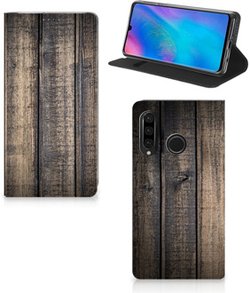 B2Ctelecom Huawei P30 Lite Standcase Hoesje Design Steigerhout