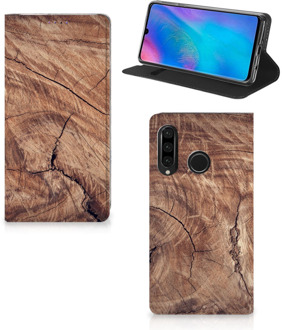 B2Ctelecom Huawei P30 Lite Standcase Hoesje Design Tree Trunk