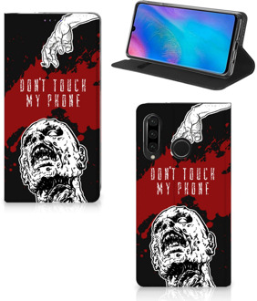 B2Ctelecom Huawei P30 Lite Standcase Hoesje Design Zombie Blood