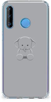 B2Ctelecom Huawei P30 Lite Stevige Bumper Hoesje Grijs Baby Olifant