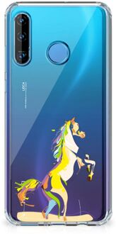 B2Ctelecom Huawei P30 Lite Stevige Bumper Hoesje Horse Color