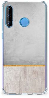 B2Ctelecom Huawei P30 Lite Stevige Telefoonhoesje Wood Concrete