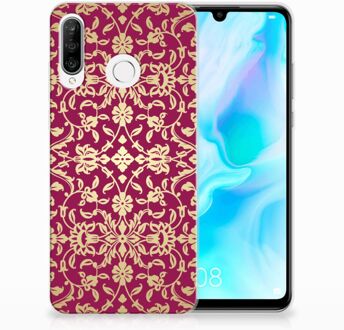 B2Ctelecom Huawei P30 Lite TPU Hoesje Design Barok Pink