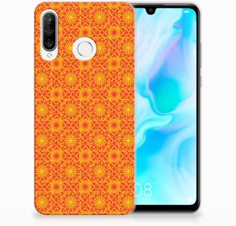 B2Ctelecom Huawei P30 Lite TPU Hoesje Design Batik Orange