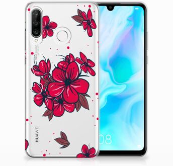 B2Ctelecom Huawei P30 Lite TPU Hoesje Design Blossom Red