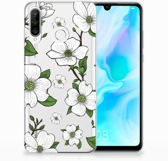 B2Ctelecom Huawei P30 Lite TPU Hoesje Design Dogwood Flowers